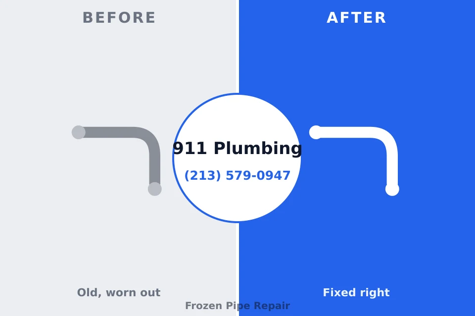 Before and after: plumbing repair New London, CT